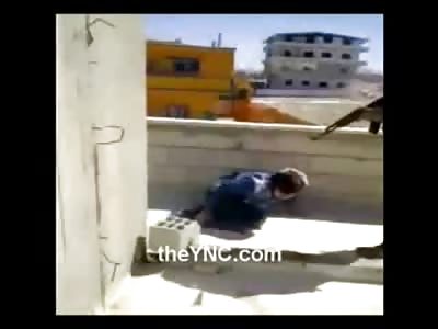 Begging Man is Shot in the Leg Point Blank by Cocky Soldier