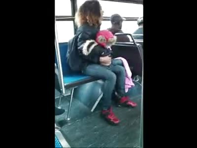 Teen Mother Slams her Infant Baby to the Ground to Fight Another Bus Passenger