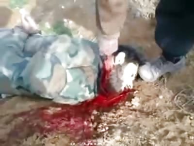 Gasping for Air like a Fish out of Water...Beheaded Man from Hezbollah 