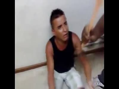 Thief is Spanked and Beaten for Stealing by Store Employees