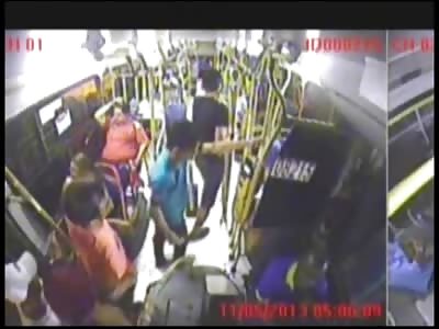 Man is Executed from Behind while Getting on a Public Bus (White Hat)