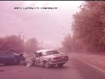Fatal and Absolutely Brutal Head on Collision Driver in White Car Dead on Impact