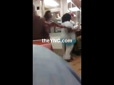 Dude Gets Caught Cheating on GF and Gets Jumped in Restaurant by Her Family