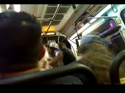 Racist Black Man Bullies Elderly Man on a Public Bus in Los Angeles