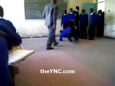 Psychopathic Teacher in Zimbabwe beats the Ever Living Shit out of his Students