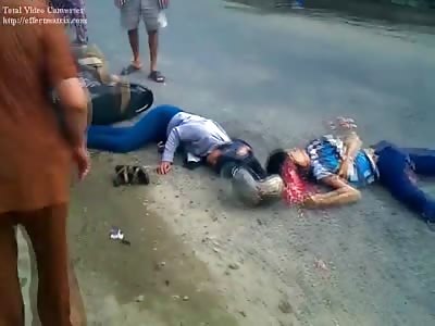 Girls Horrified as they See a Dead Boy with his Hand in his Brain