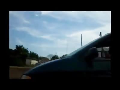 Woman wont Stop Riding Man on the highway even though She Knows She is being Recorded