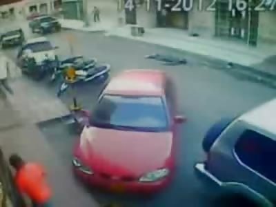 Man Murdered on the Street by hail of Machine Gun Fire in what Appears to be Cartel Warfare
