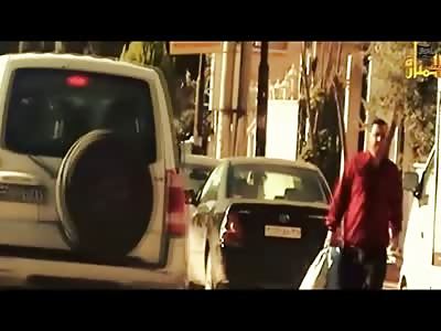 From the Movies..Bad Ass Calmly Walks Away as Bomb Detonates on Assad Bodyguards