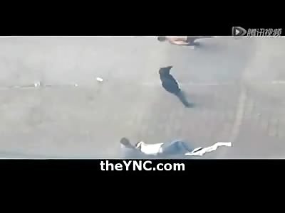 Man Brutally Beats, Kicks and Stomps his Wife on the Street