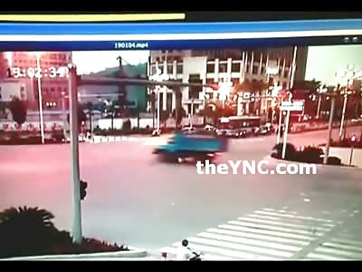 Dump Truck never Saw the Tiny Scooter..Man dies a Grisly Death on the Street 