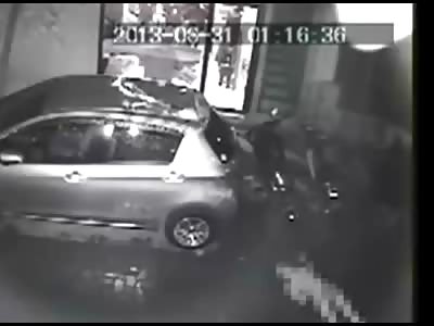 Naked Woman Slams into Car after Jumping (or being Thrown) from Third Story Building