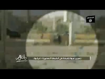 Solider Sitting Roadside on a Park Bench is Vaporized by an IED