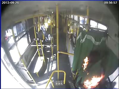 Vandals Take over Bus and Set it on Fire