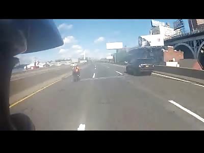 Black Range Rover Runs over Bikers Hogging the Road in NYC.... 1 Fatally Struck