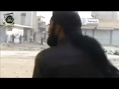 NOT FAST ENOUGH: One FSA Rebels in Full Sprint Doesn't Make it