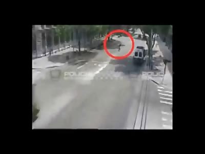 Bus Fatally Crush Man Walking on the Street