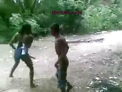 Crazy Girl turns Boy into a Little Bitch with a Big Stick