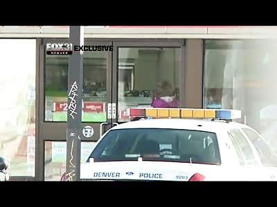 Raw Video: Man takes hostage outside 7-Eleven and uses Her as Human Shield, NOT Ending Well for the Suspect