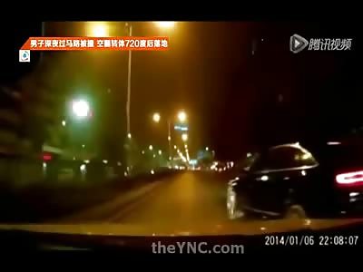 Driver switching Lanes Launches a Pedestrian Killing Him on the Spot