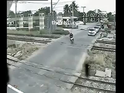 Silly Boy thinks Train Stops dont Apply to Him..And the Beat goes On (Fatal) 