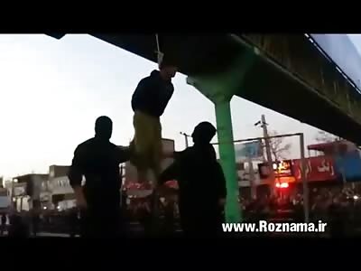 New and very Brutal Execution by Hanging..Victim just wants to get it Over but is Prolonged by Slow Truck and other Factors 