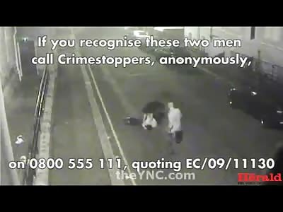 2 Attackers Stomp a Man's Head in the Street, caught on CCTV