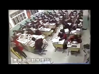 Chinese Student Spontaneous Suicide in the middle of Class, Jumps to his Death 