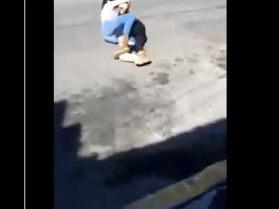 Poor Girl in Uggs Goes into Full Blown Convulsions after Being Savagely Beaten by another Girl