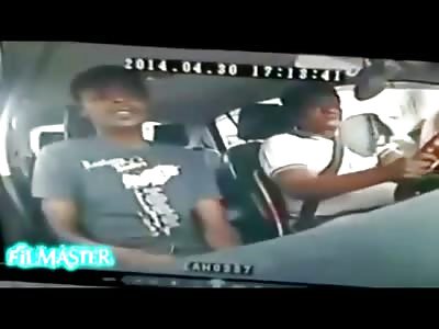 Shock Video shows Taxi Driver Slain by Passenger...Stuck in the Neck with Large Knife and Bleeding Out...