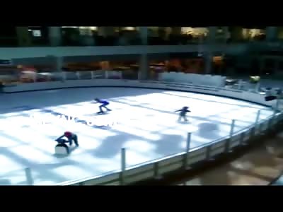 A Young Turkish Solider Commits Suicide by Jumping from a Mall Balcony to His Death onto an Ice Skating Rink