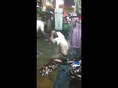 White Tourist in Thailand gets his Ass Beat by all the Thailand People