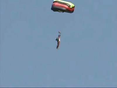 Mans Last Skydive ... Parachutists Miscalculates Sky to Ground over a Stadium