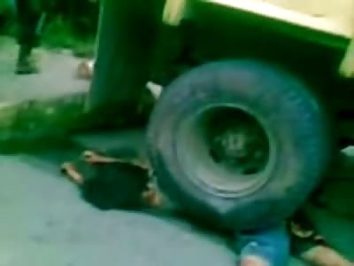 Another Person Flattened by a Truck Wheel