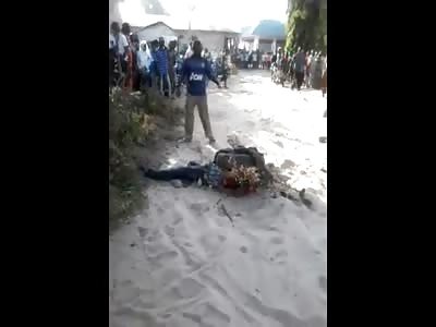 Bad Day at the Beach...Man Clutches the Stone that they Used to kill Him With 