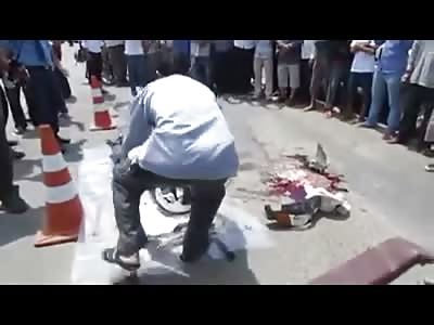 Sometimes Even Helmets Don't Help for Shit .. Riders Skull Crushed inside Helmet
