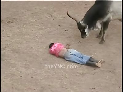 Bull Nearly Takes Dude Entire Arm off....After Math Footage Included