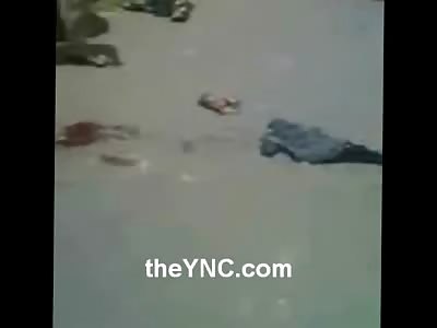 Man is Beaten and Then Gasoline is Poured over his Body and He's Set on Fire (Better More Clear Video)