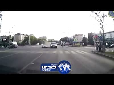 Pedestrians Just Walk Right by Biker not Giving One Fuck after This Horrific Fatal Collision 