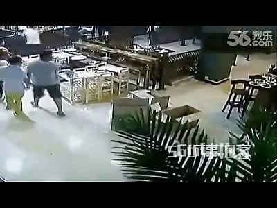 Cooks Attack Customer with Butcher Knives after the Customer Forced a Waitress to Sing