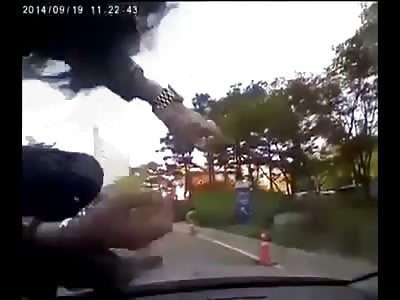 Just End It..Man Attempts Suicide then Just Tries Bashing His Head on the Windshield 