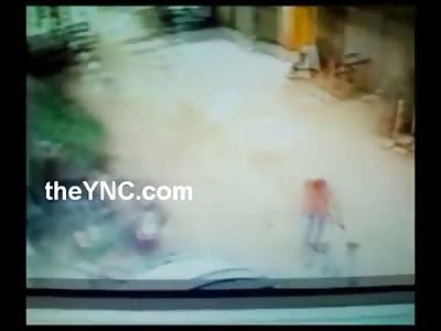 Orange Shirt Executioner ... Man Unloads on another Man Trying to Run Away