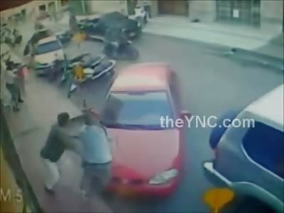 Thug is Killed After Bank Robbery in some Swift Instant Justice