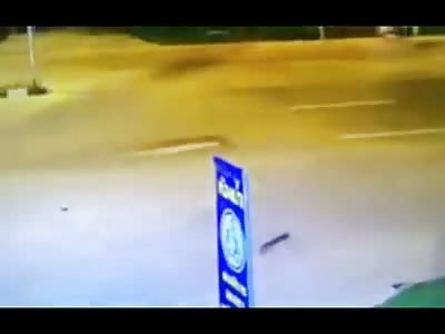 Absolutely Brutal Accident Sends Truck into Traffic Pole Killing Driver Insdtantly (Watch 2nd Angle) 