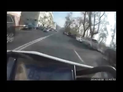 Biker Hits Pedestrian and Then is Ranover Himself