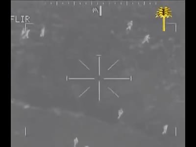New FLIR Footage shows a Flock of Terrorists being Annihilated by Hellfire..But the Donkey's LIVE (Watch at 1:53) !! 