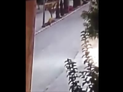 Incredible Almost Impossible Accident Crushes Biker .. Have to See it to Believe it