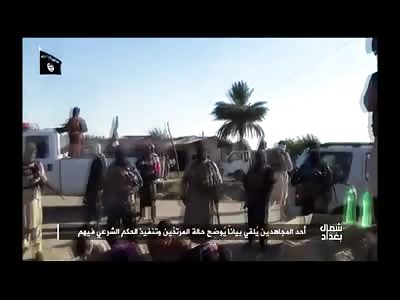 New Public Pistol Execution of 4 Tied Men by ISIS 