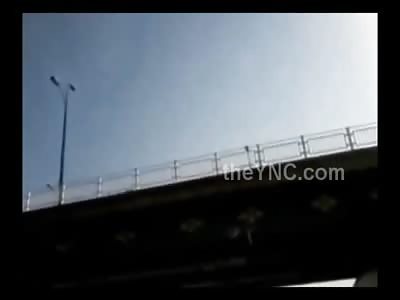 Teenager Commits Suicide From Bridge onto Busy Expressway and noone Gives a Flying Fuck