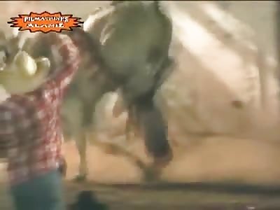 The Horrific Moment a Bull Rider is Trapped Underneath Stomping Bull ... Ragdoll Death